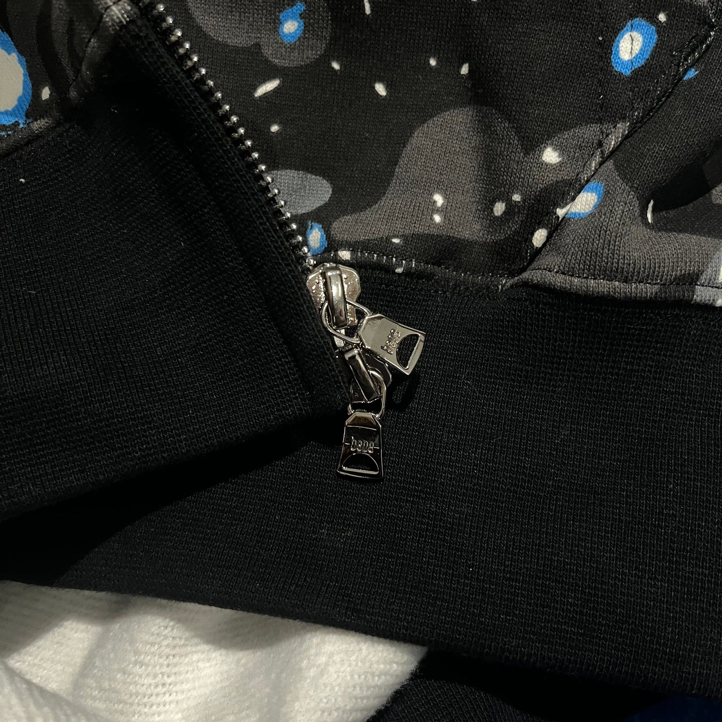 BAPE SPACE CAMO SHARK FULL ZIP HOODIE BLACK
