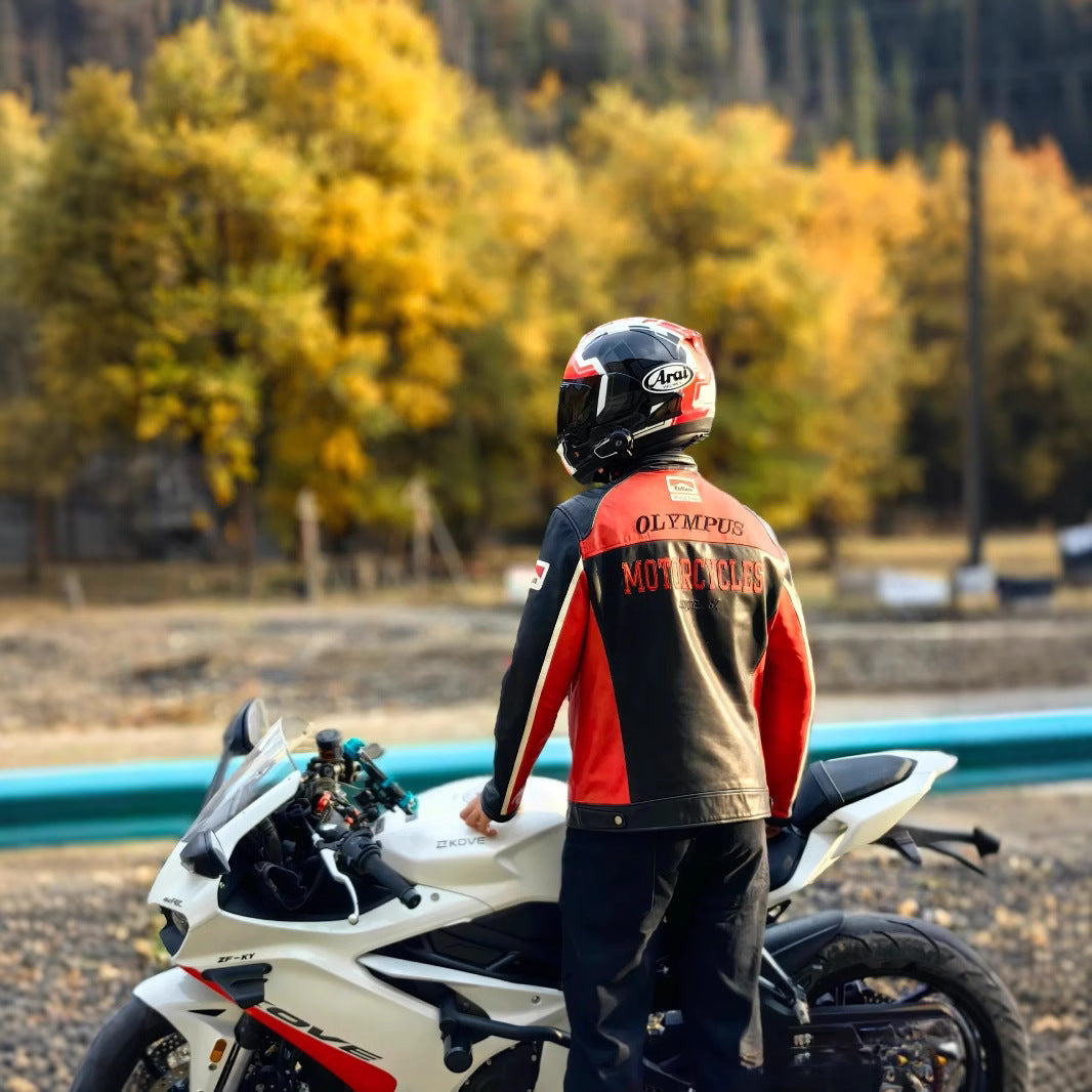 FERRARI VINTAGE F1 LEATHER JACKET