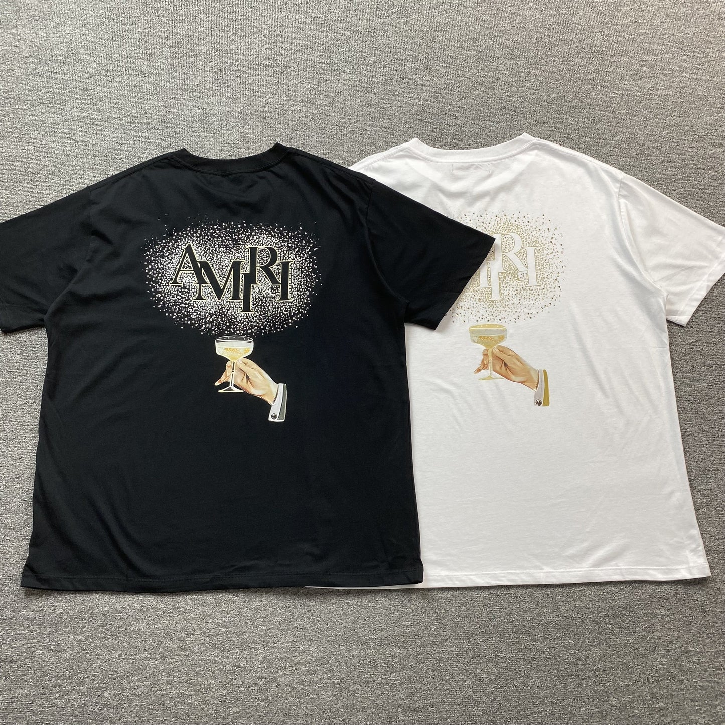 Amiri Champagne Cristal Tee Black