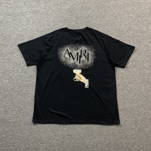 Amiri Champagne Cristal Tee Black