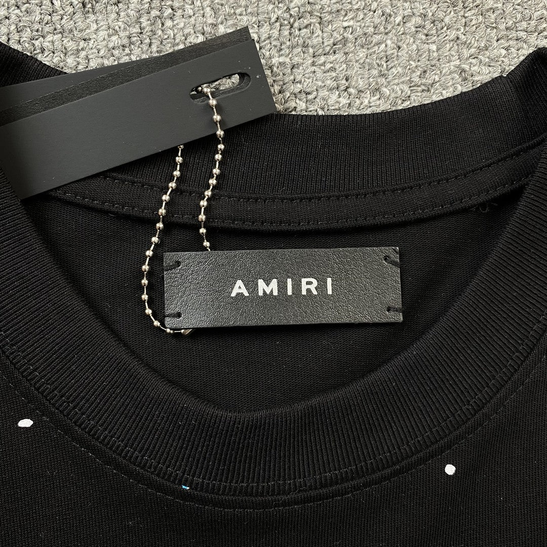 Amiri Crystal Core Logo Tee Black