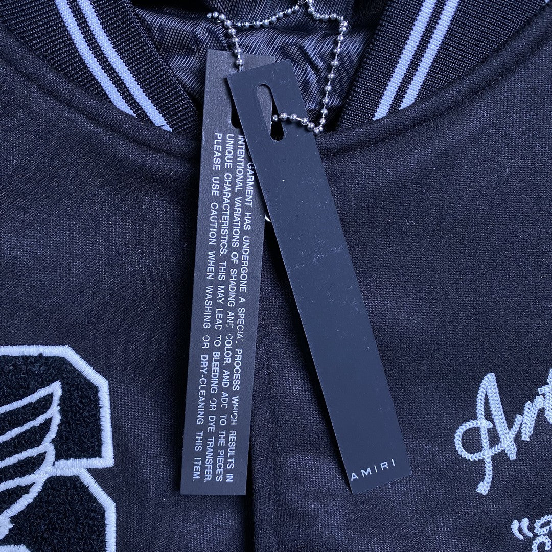 Amiri Eagle Bomber Jacket Black