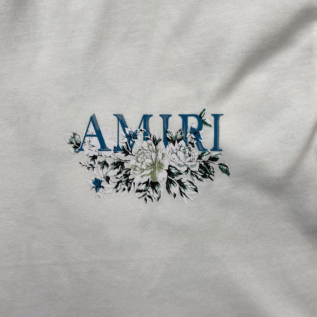 Amiri Floral Logo Tee White
