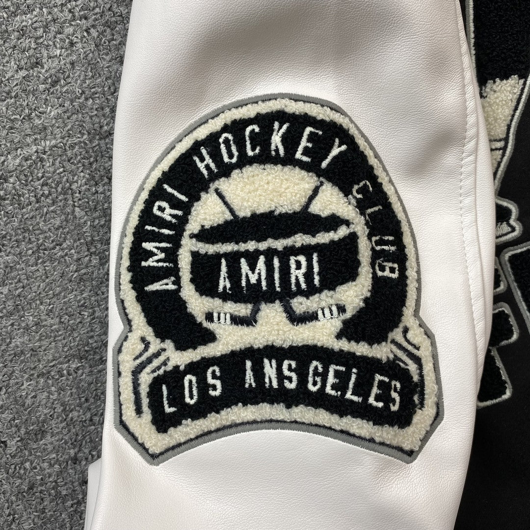 Amiri Hockey Bomber Jacket Black