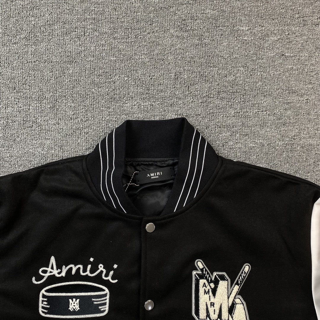 Amiri Hockey Bomber Jacket Black