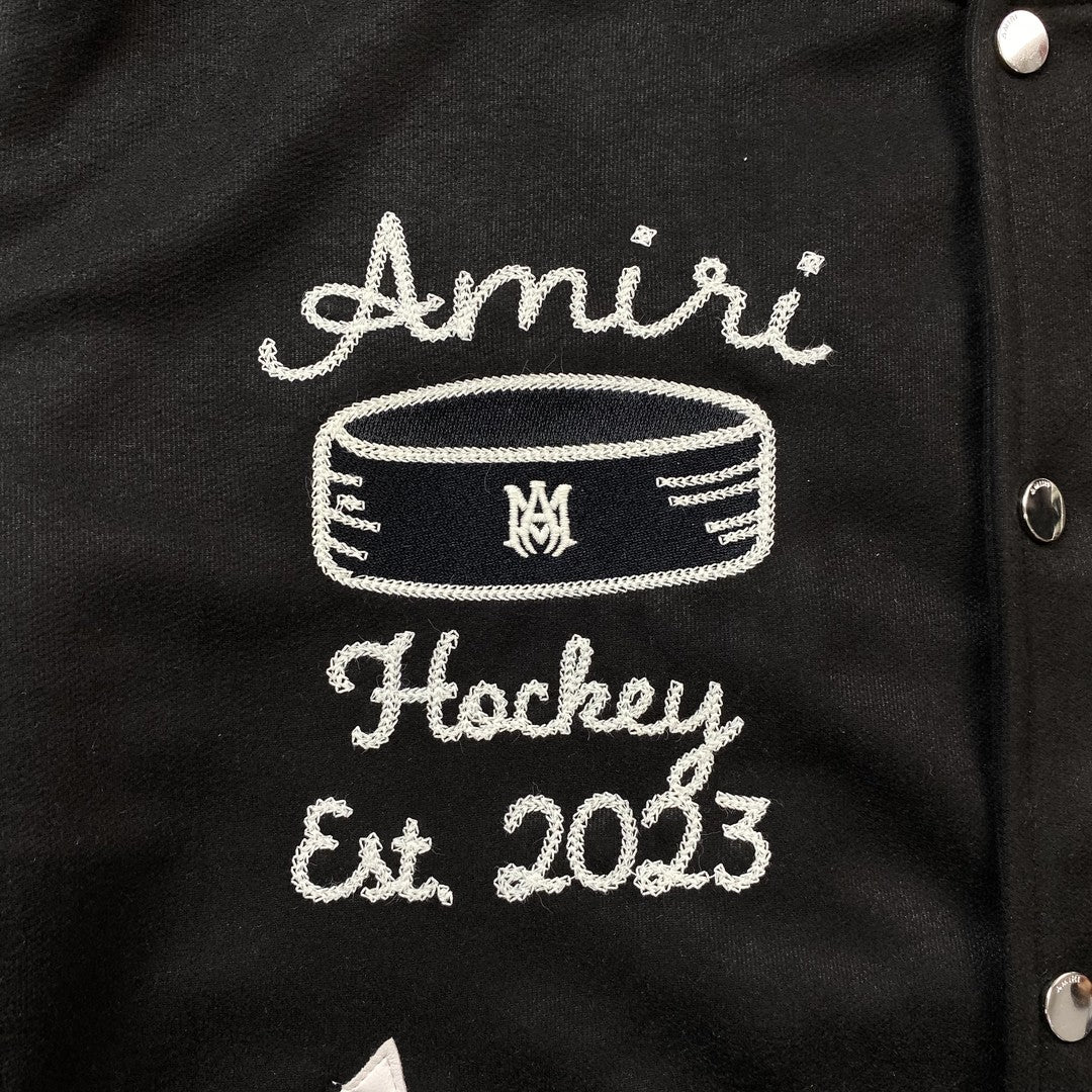Amiri Hockey Bomber Jacket Black