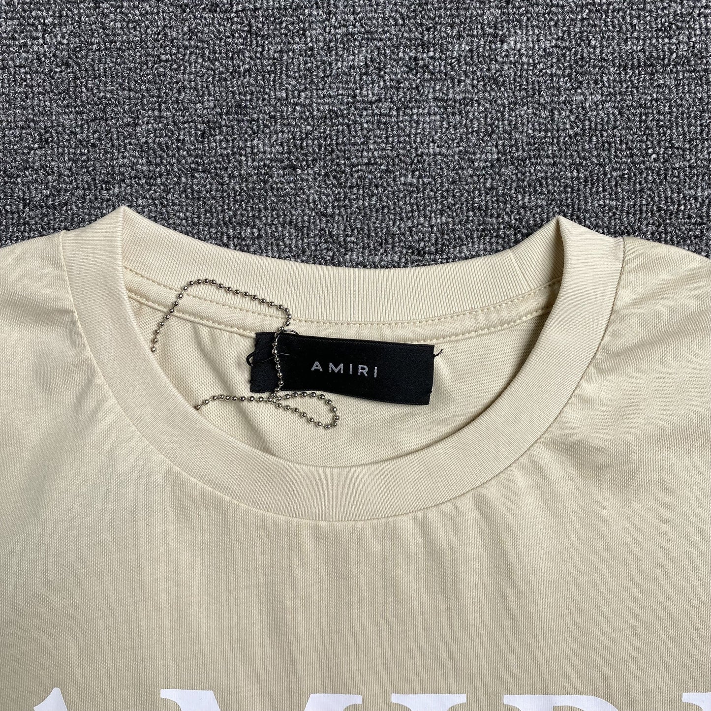 Amiri Ma Bar Logo Tee Beige