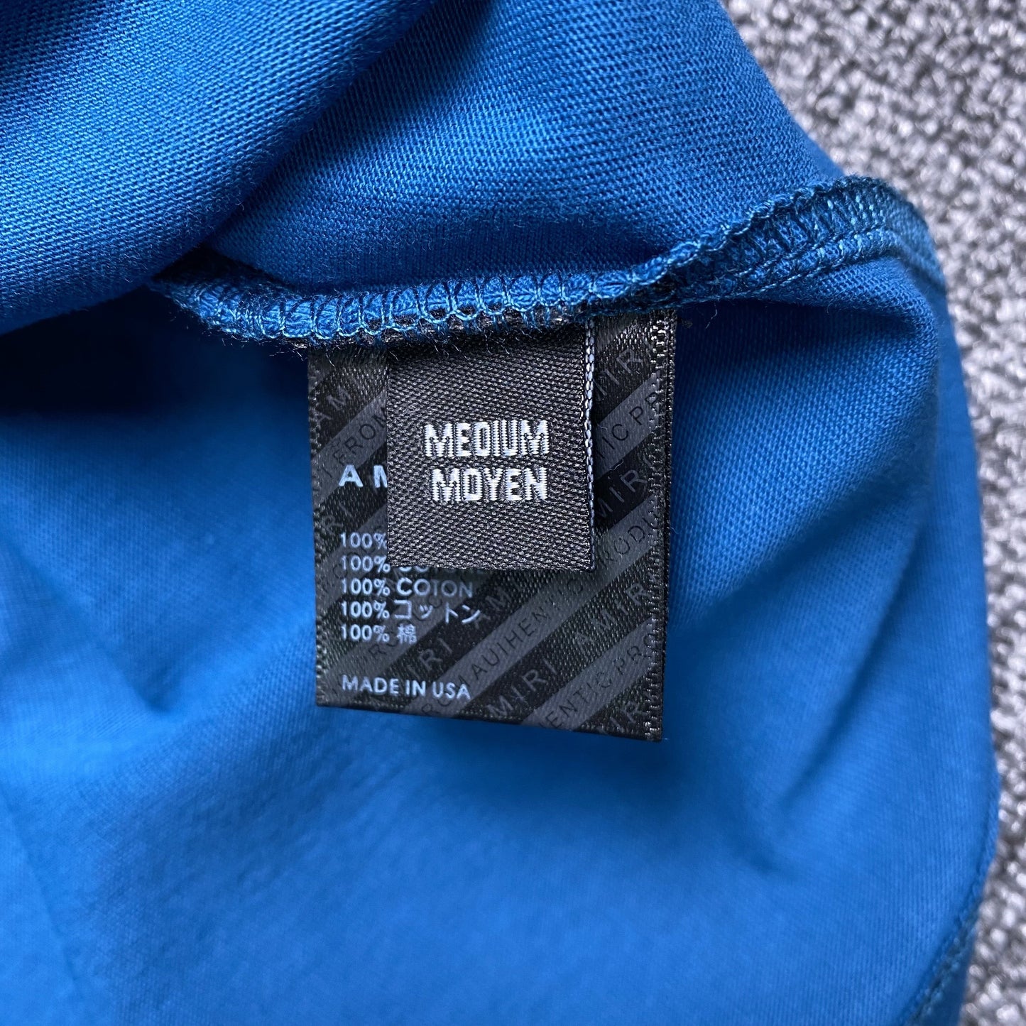 Amiri Ma Bar Logo Tee Blue