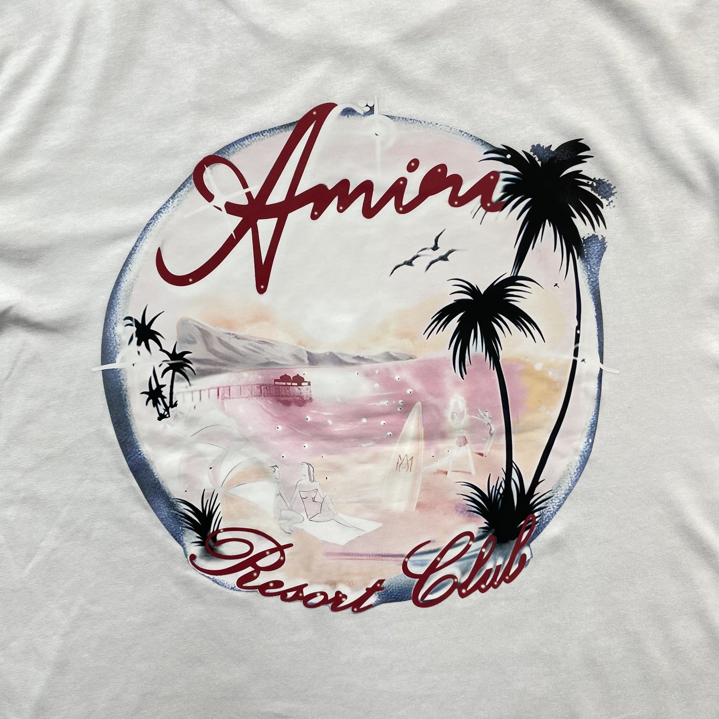 Amiri Paradise Airbrush Tee White
