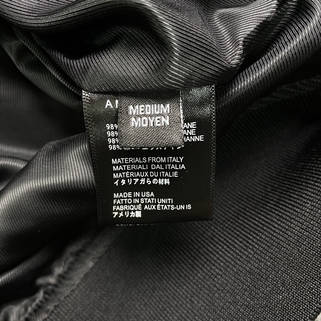 Amiri Staggered Logo Varsity Jacket Black