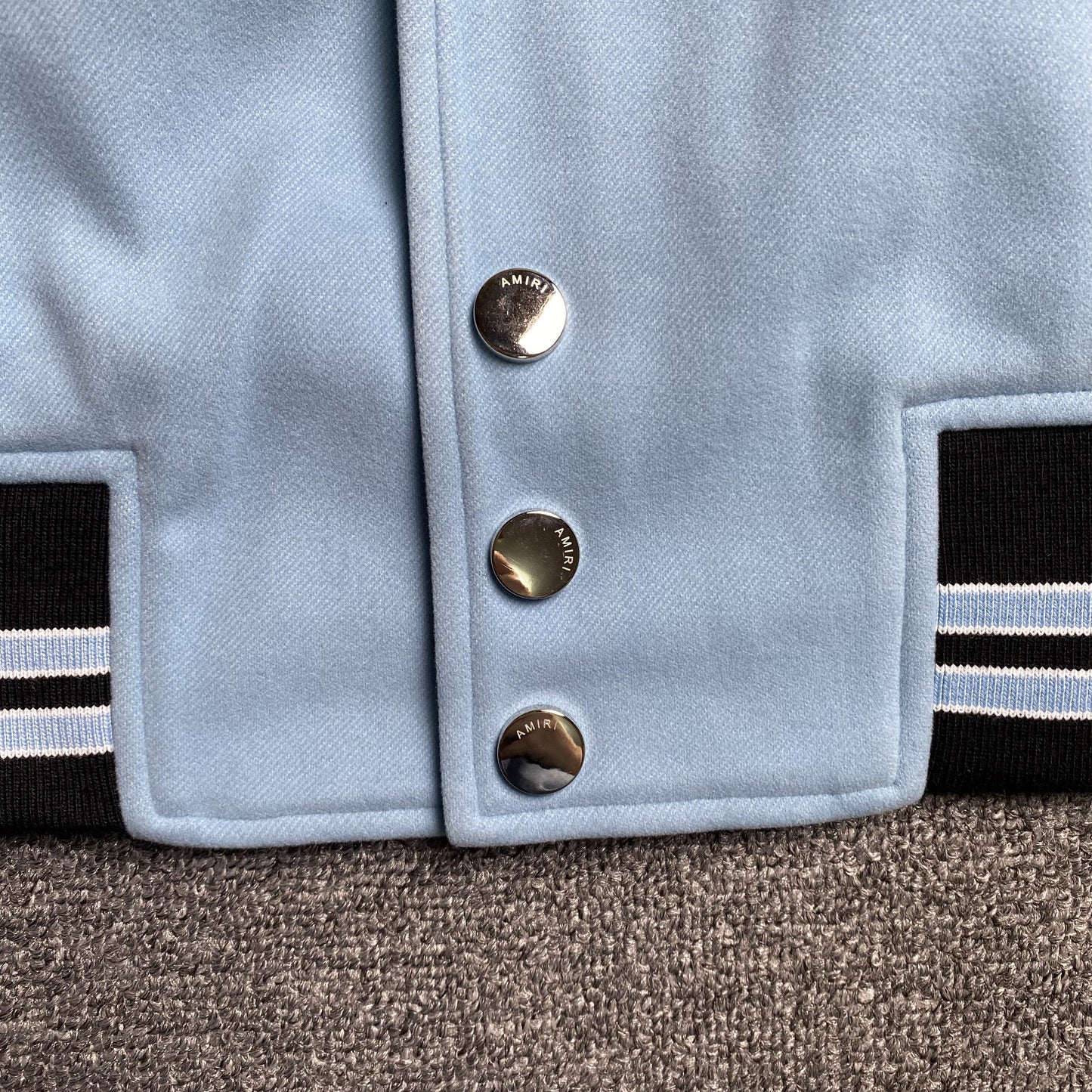 Amiri Stars Bomber Jacket Air Blue