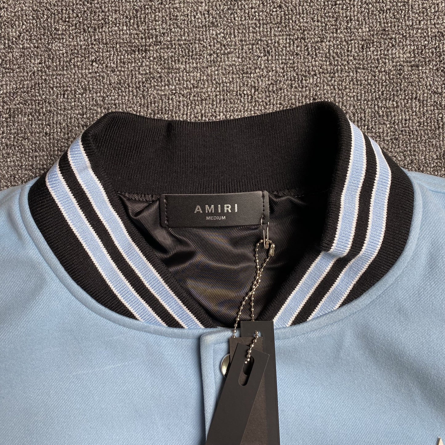 Amiri Stars Bomber Jacket Air Blue