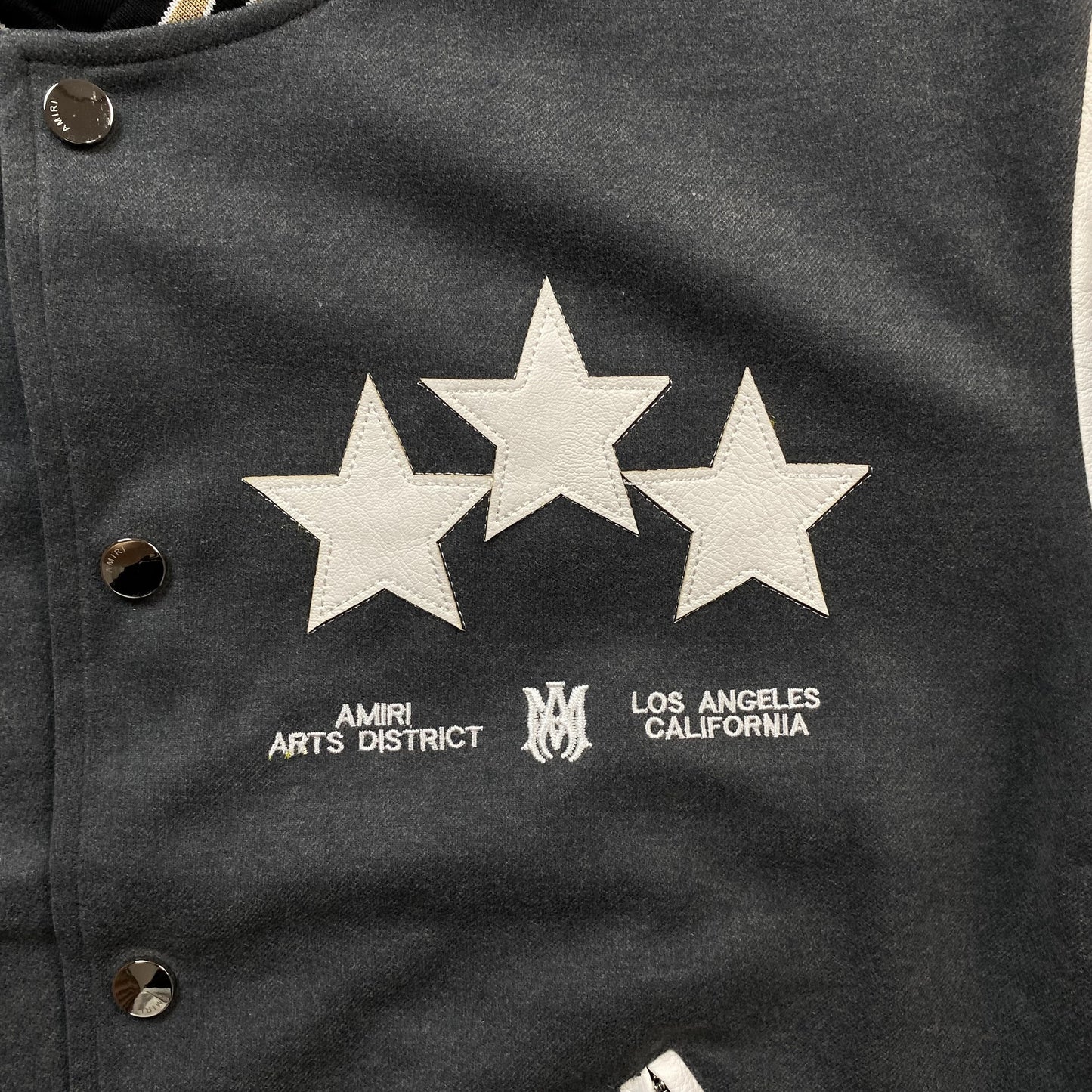 Amiri Stars Bomber Jacket Grey