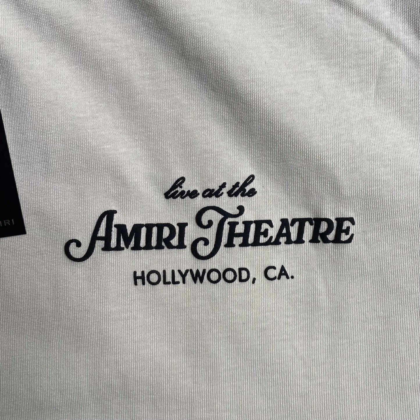 Amiri Theatre Flocked Tee Beige