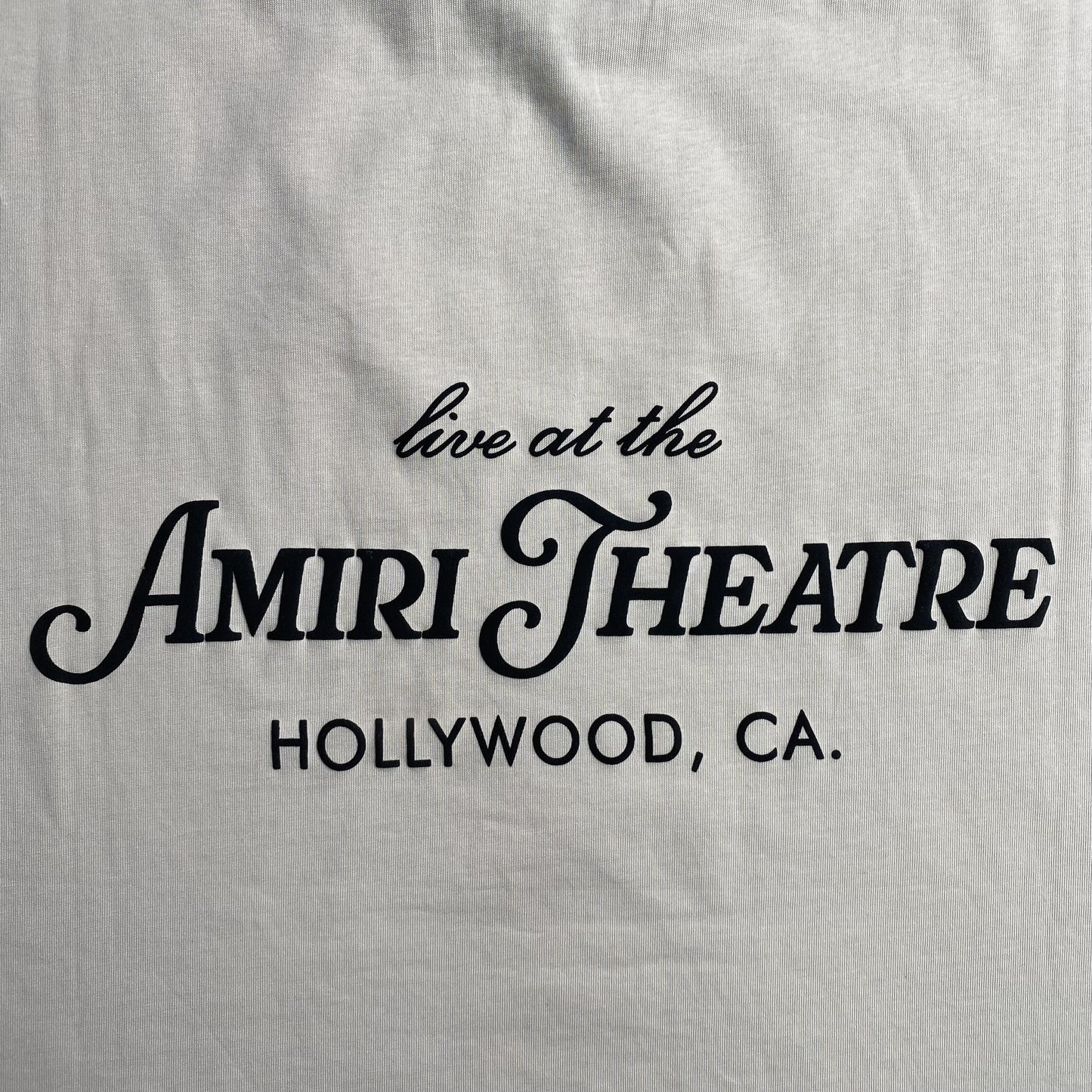 Amiri Theatre Flocked Tee Beige