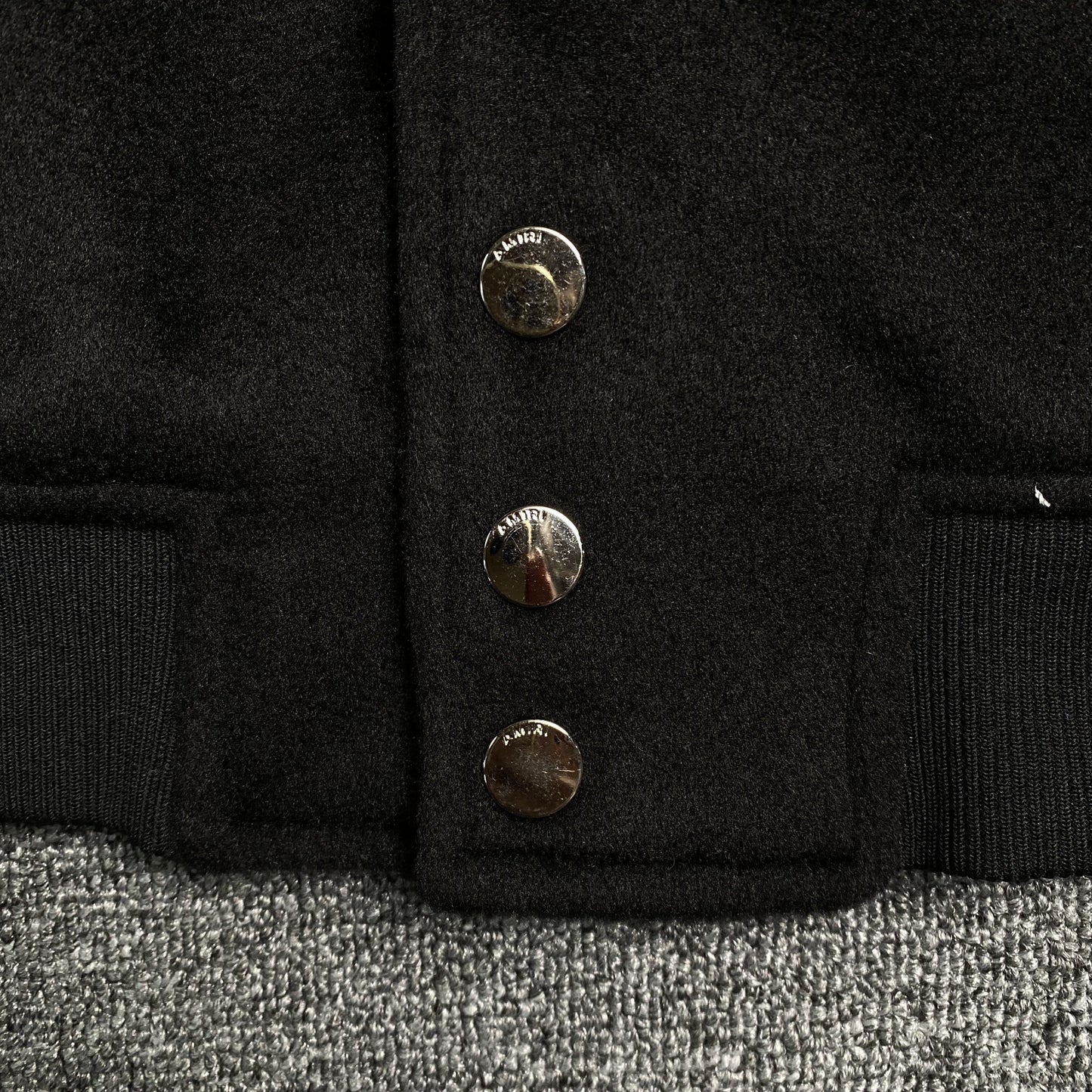 Amiri Varsity Bomber Jacket Black