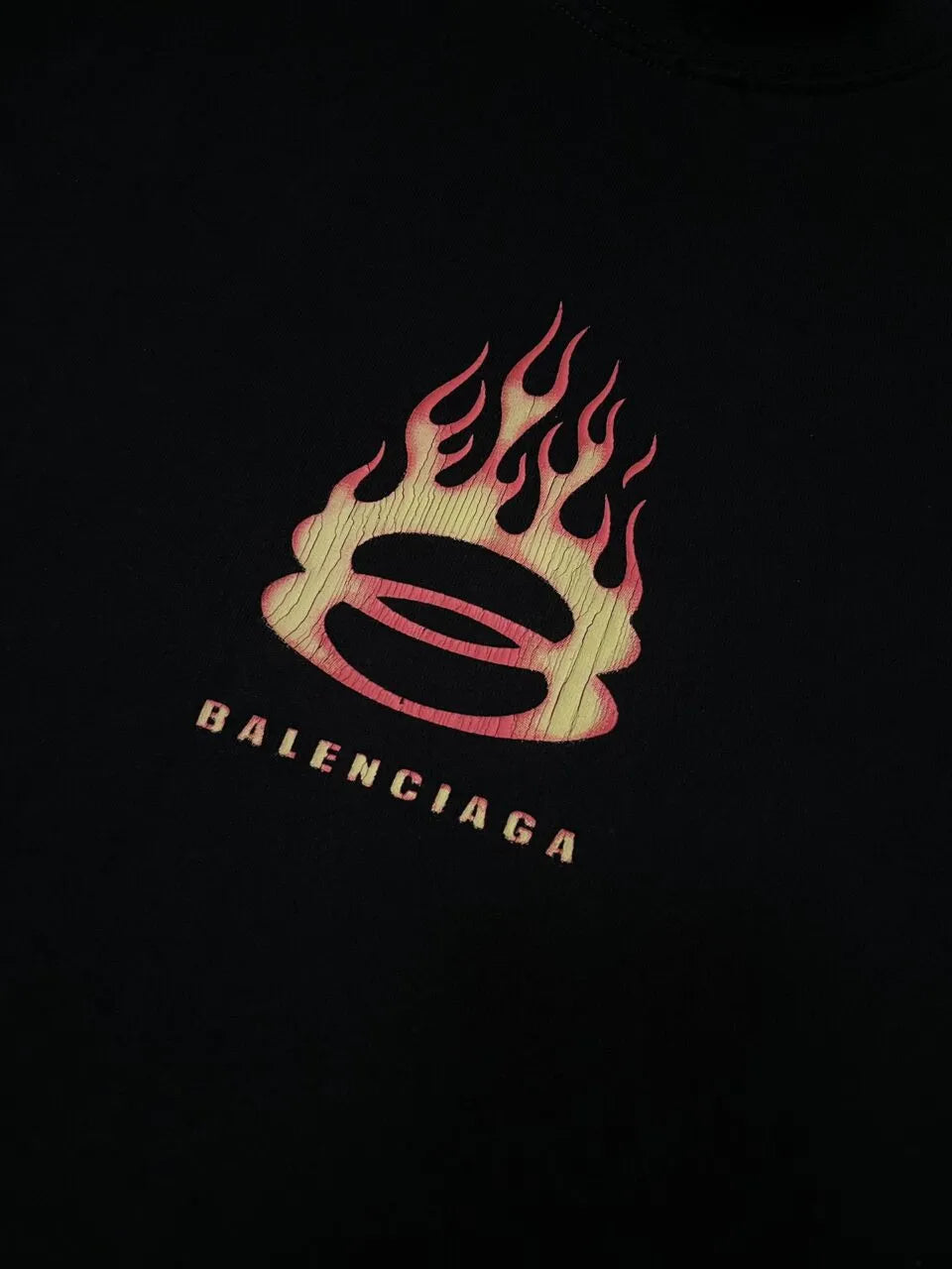 BALENCIAGA BURNING UNITY T-SHIRT BLACK