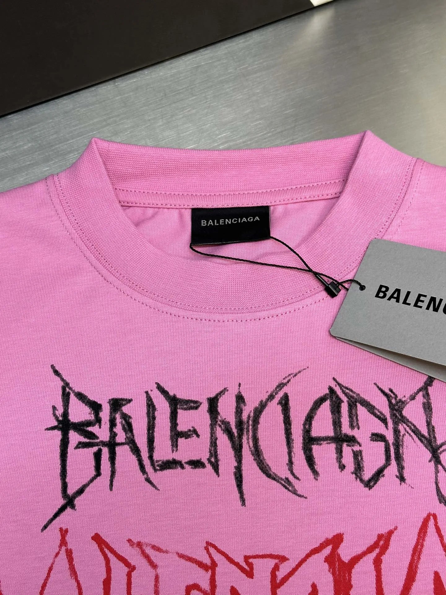 BALENCIAGA DIY METAL T-SHIRT PINK