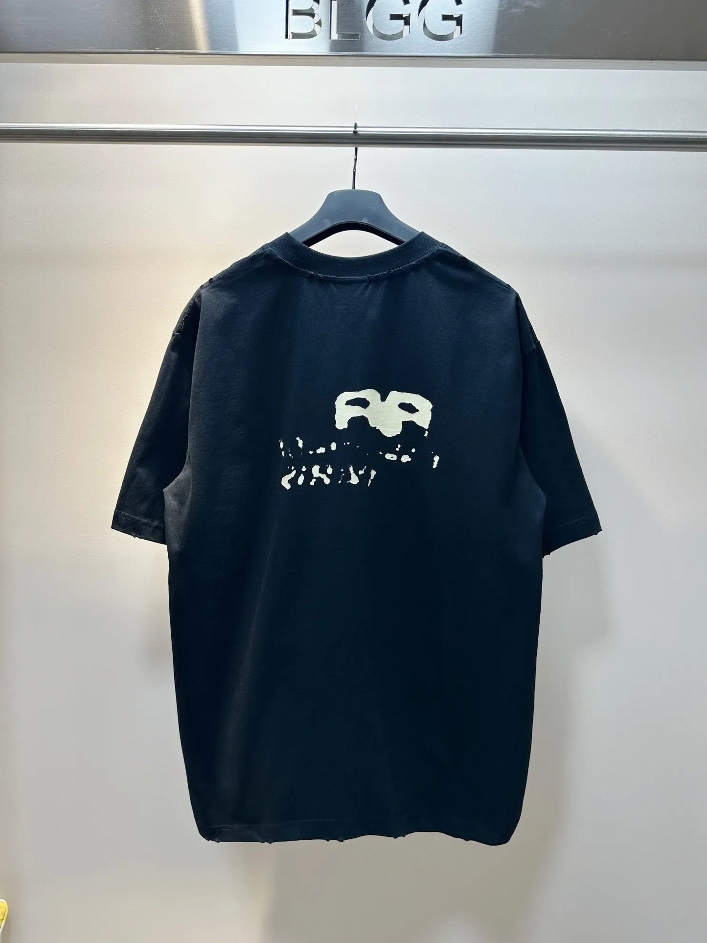 BALENCIAGA HAND-DRAWN BB ICON T-SHIRT BLACK