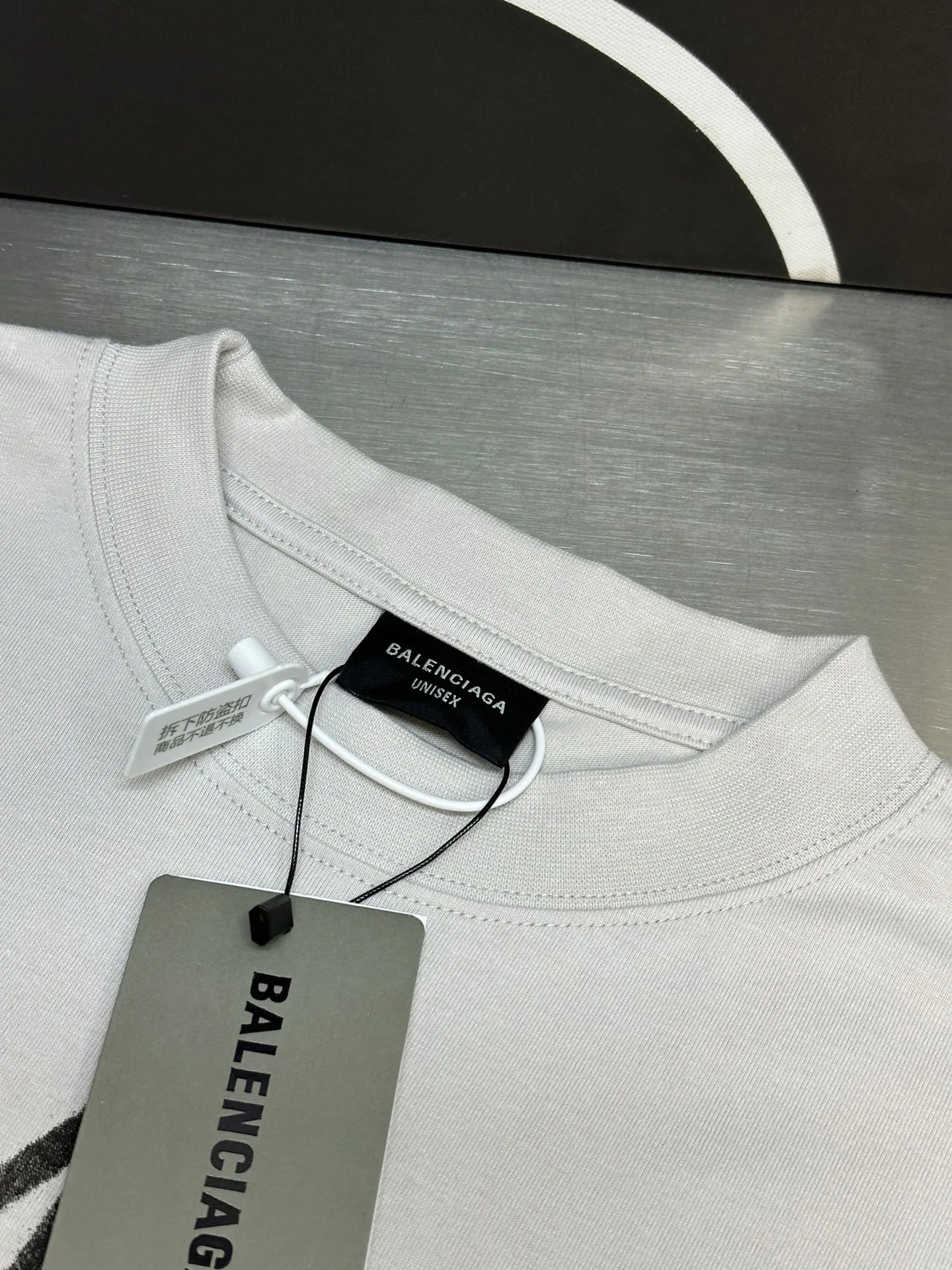 BALENCIAGA METAL BB STENCIL T-SHIRT WHITE