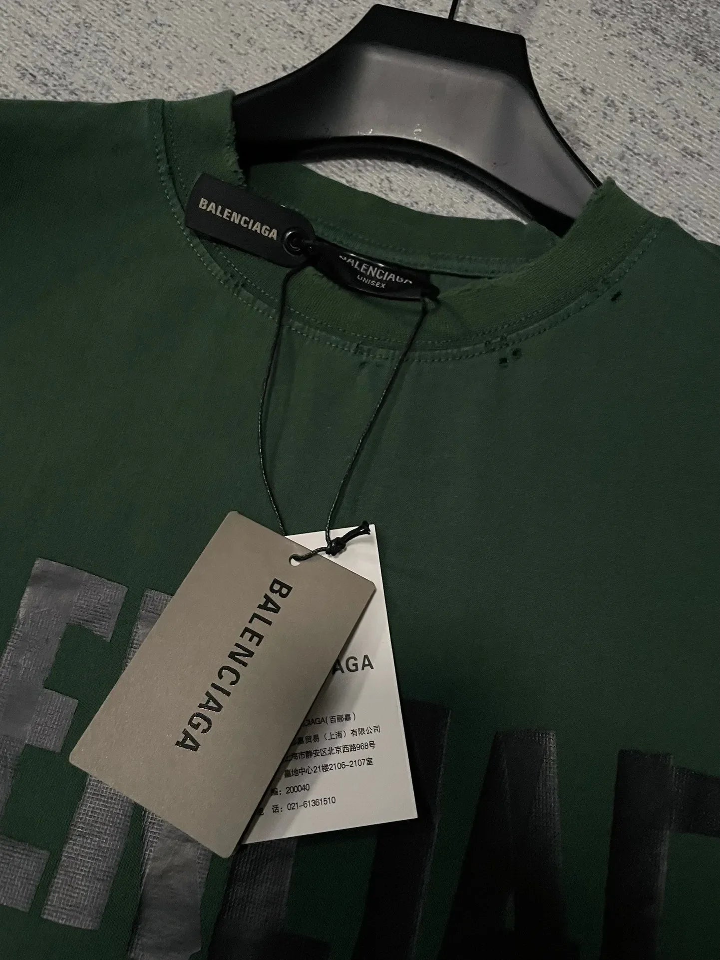BALENCIAGA NEW TAPE TYPE T-SHIRT GREEN