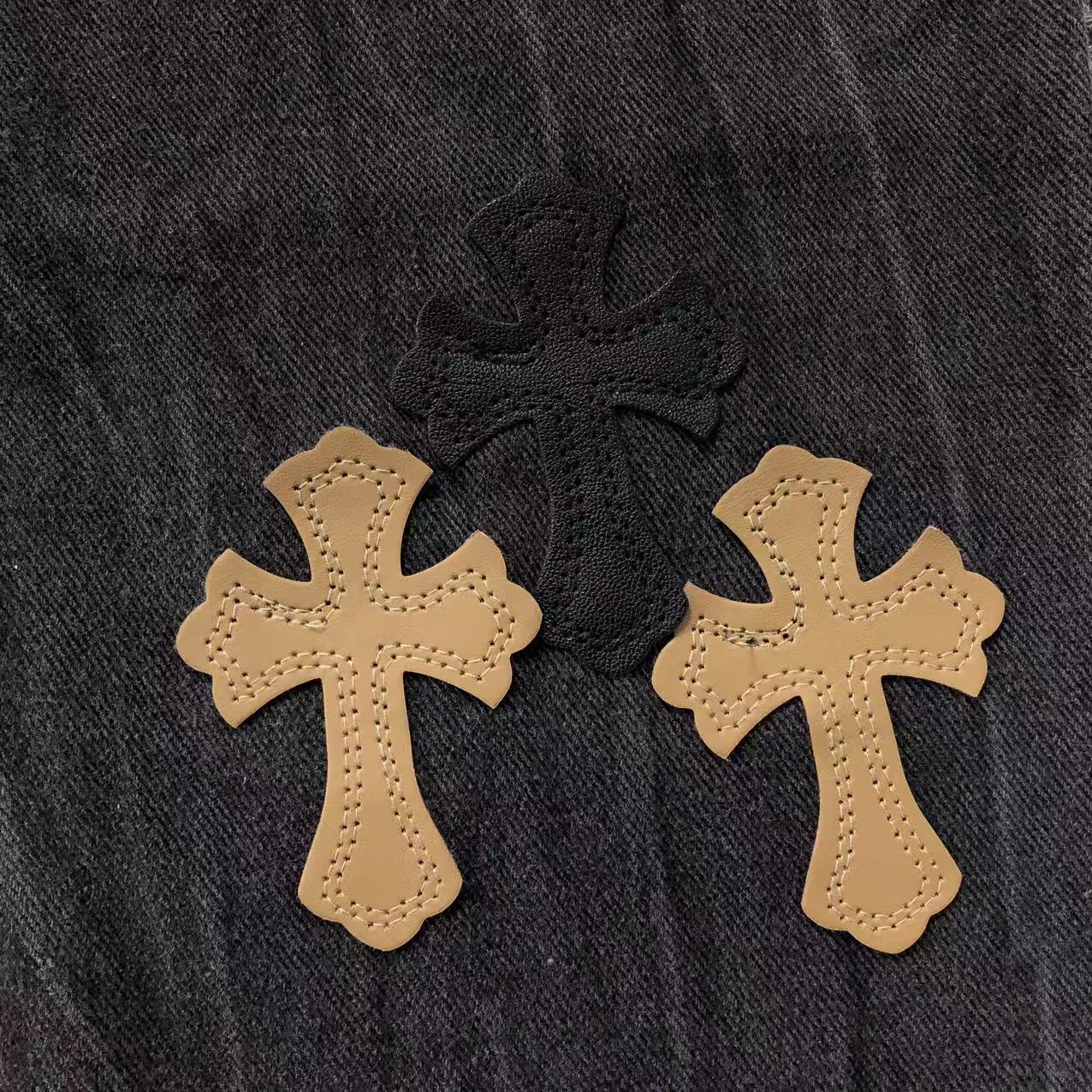 Chrome Hearts Cross Patch Jeans Black