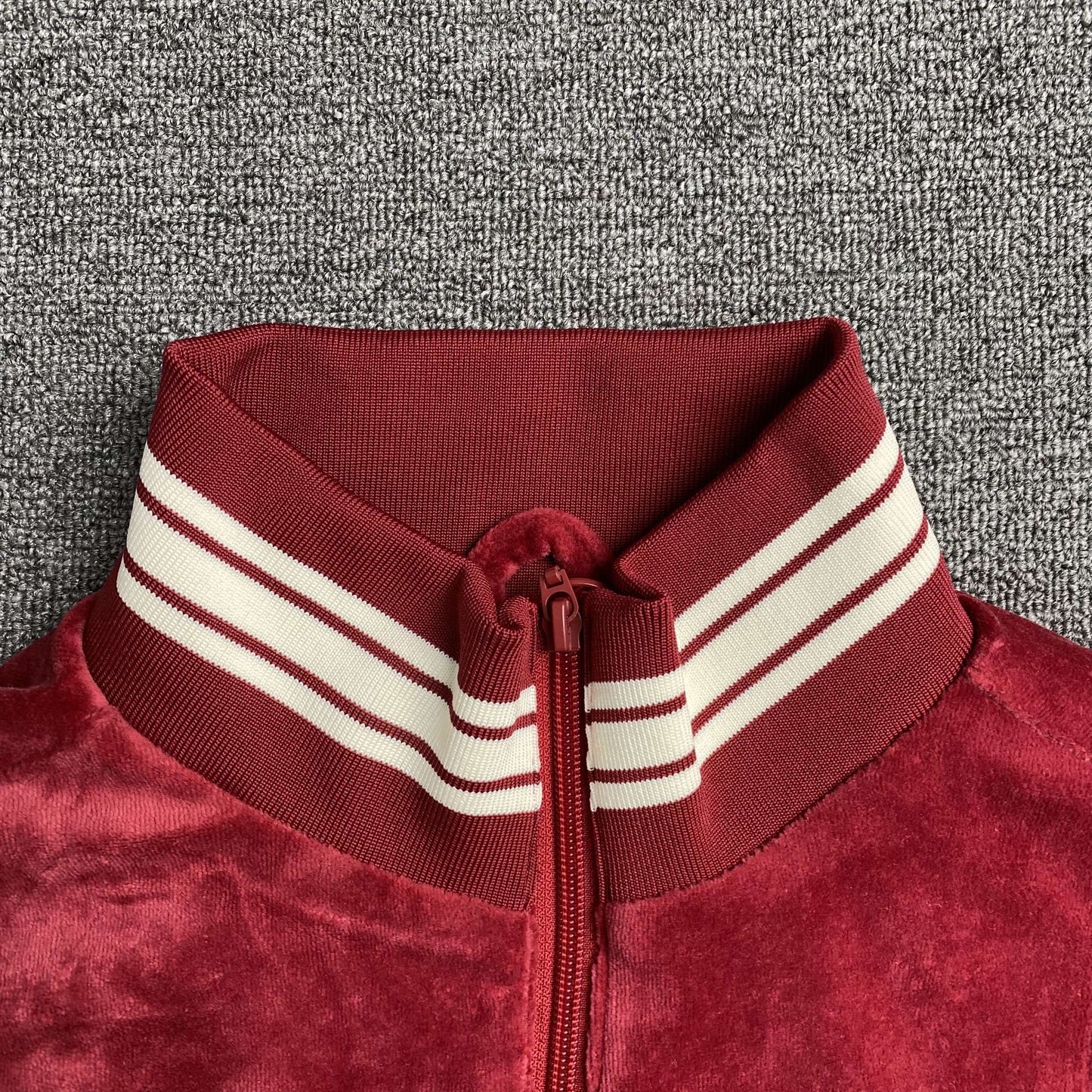 Corteiz VVS Uptown Jacket Burgundy