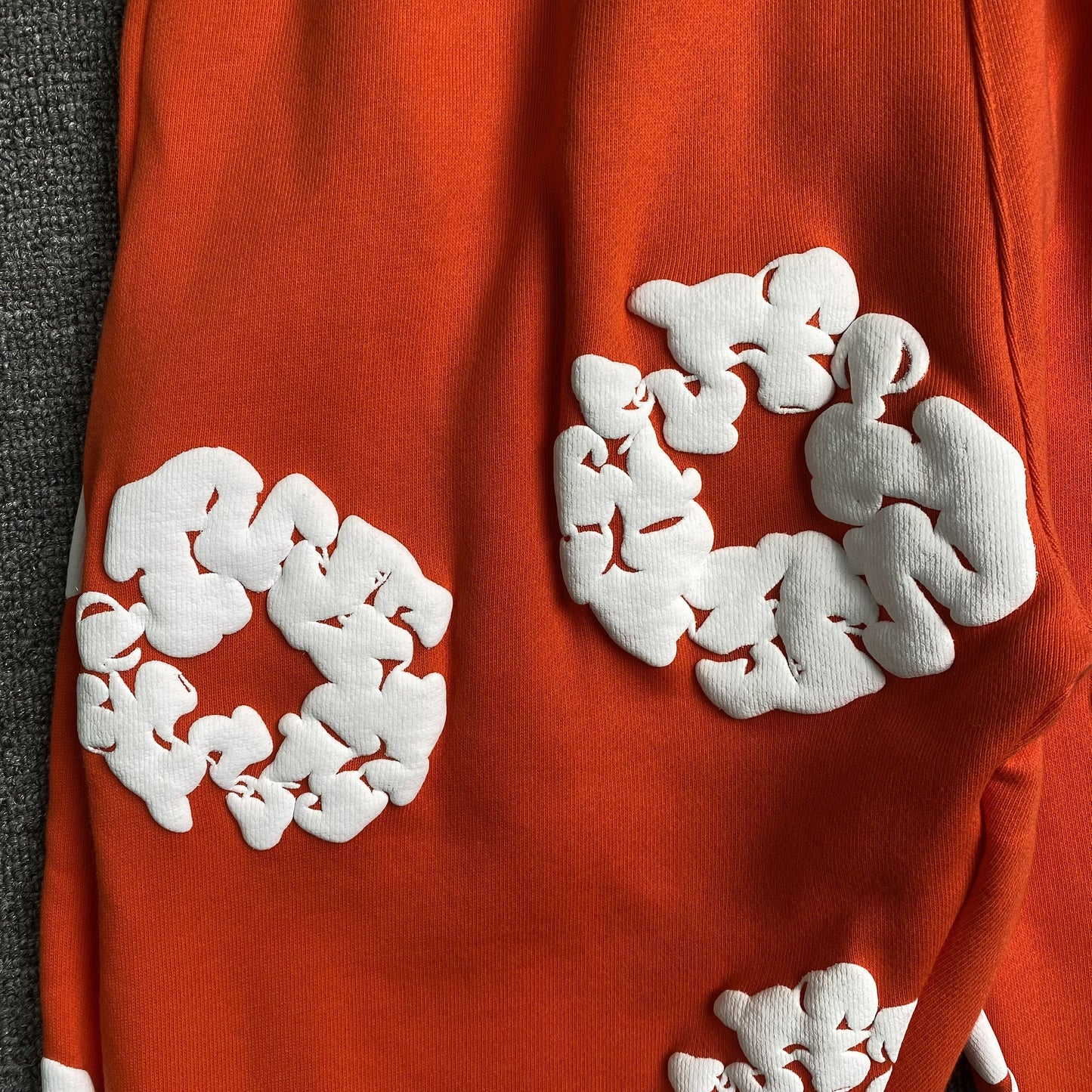 DENIM TEARS THE COTTON WREATH SWEATPANTS ORANGE