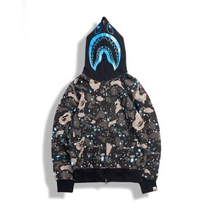 Bape Shark Head Star-Spotted Luminous Hoodie