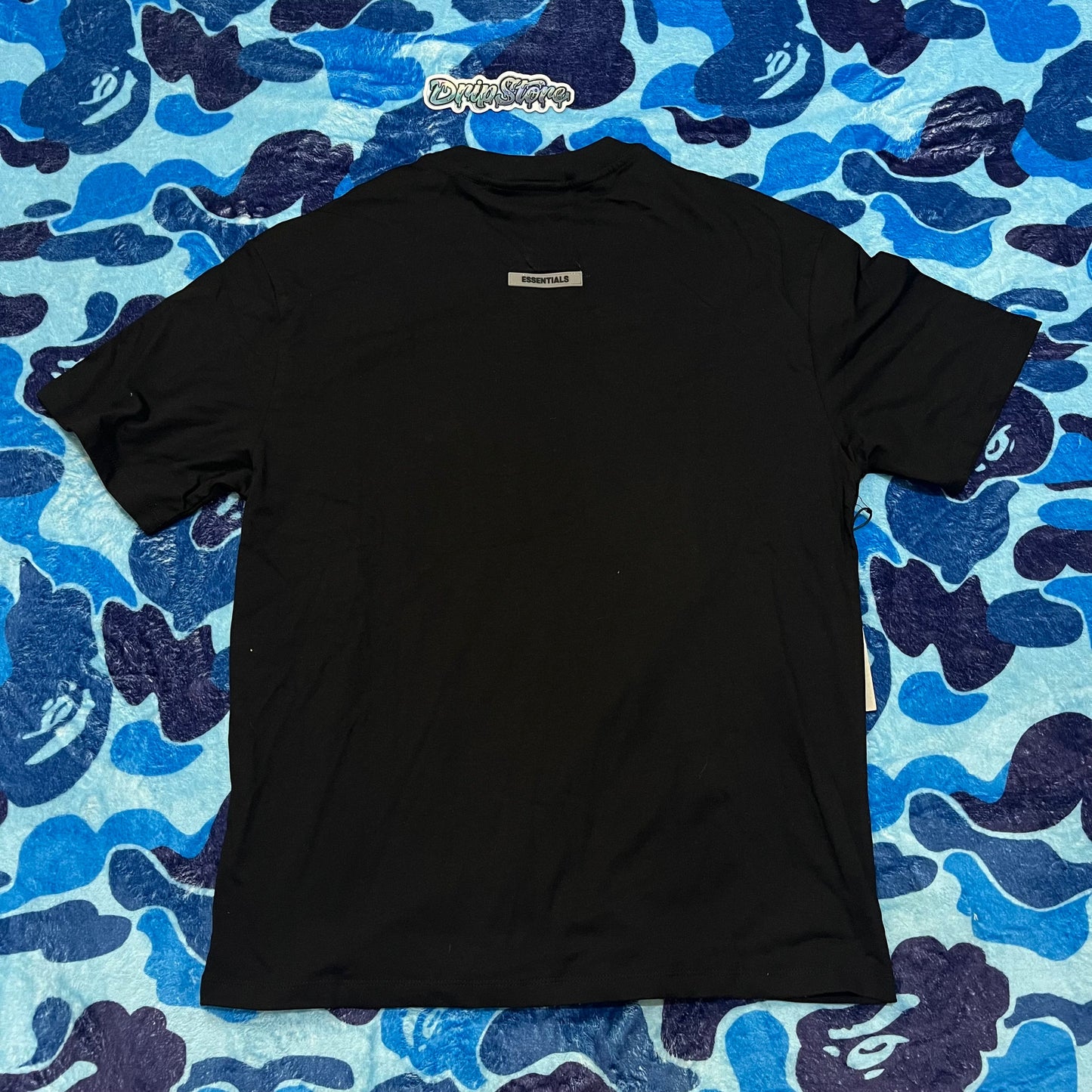 Fear Of God Essentials Applique Logo T-Shirt Black
