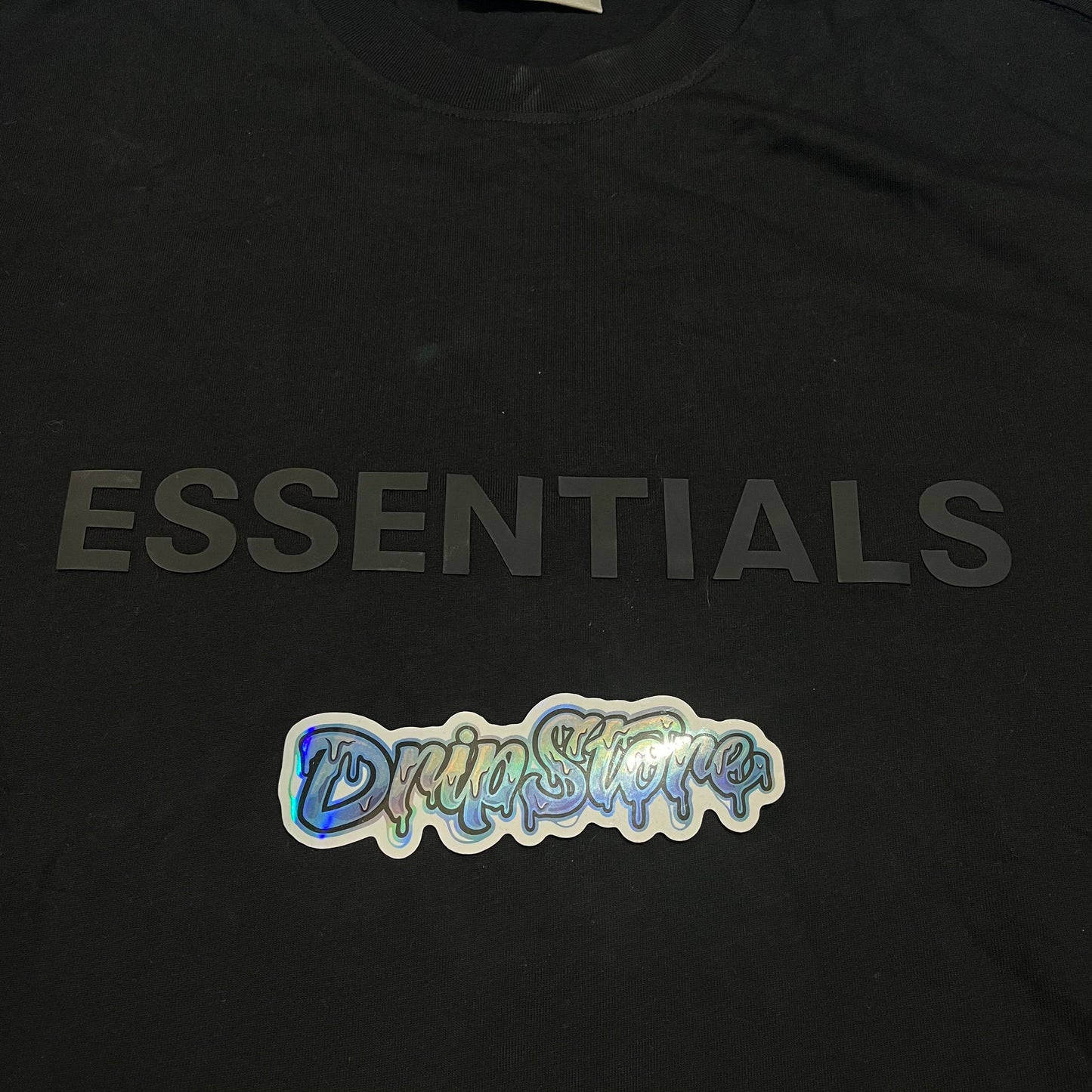 Fear Of God Essentials Applique Logo T-Shirt Black