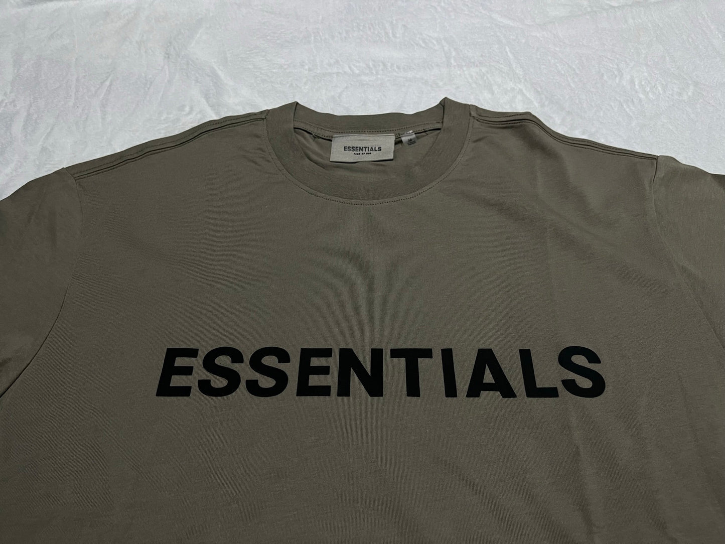 Fear Of God Essentials Applique Logo T-Shirt Cement