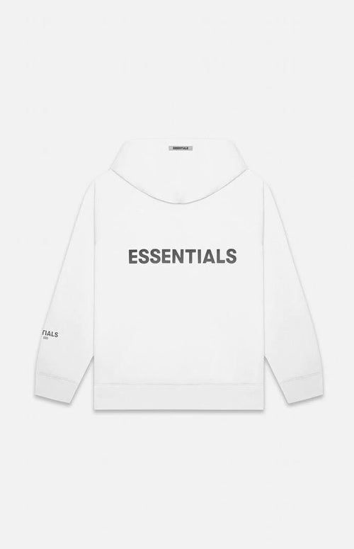FEAR OF GOD ESSENTIALS APPLIQUE LOGO ZIP UP WHITE