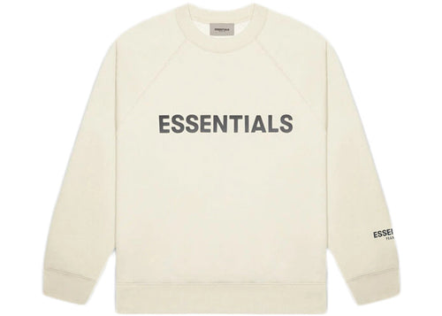 FEAR OF GOD ESSENTIALS CREWNECK APPLIQUE LOGO BUTTERCREAM