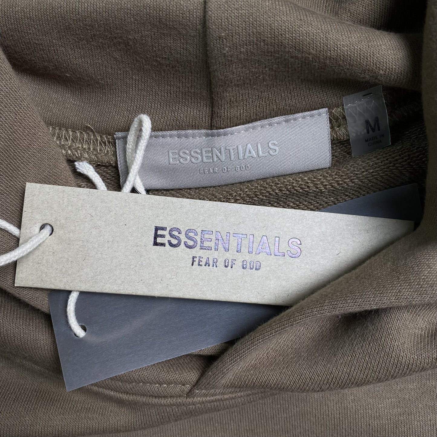 FEAR OF GOD ESSENTIALS HOODIE WOOD