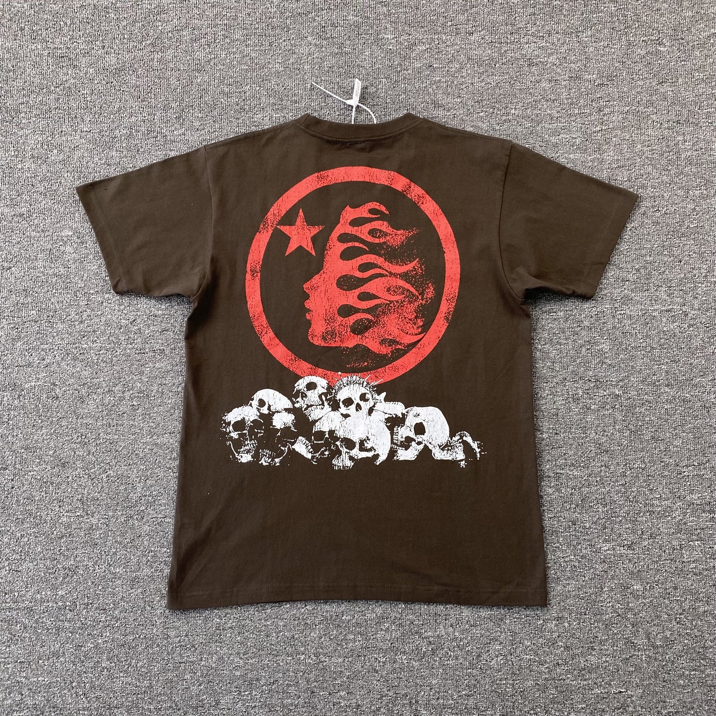 HELLSTAR CROWNED SKULL TEE BROWN