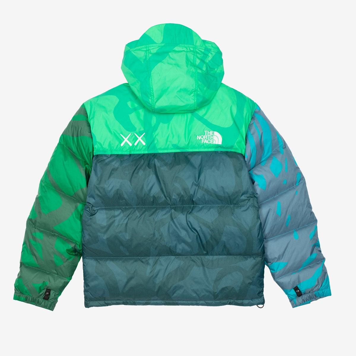 KAWS X THE NORTH FACE RETRO 1996 NUPTSE JACKET SAFETY GREEN