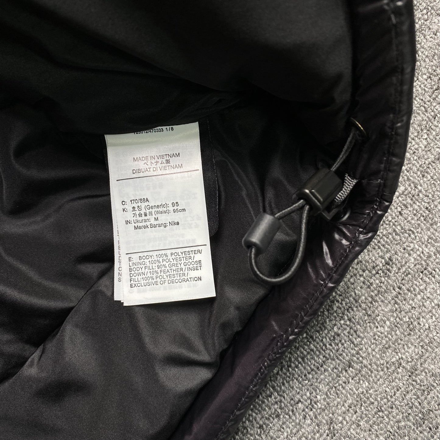 NIKE X NOCTA SUNSET PUFFER JACKET BLACK