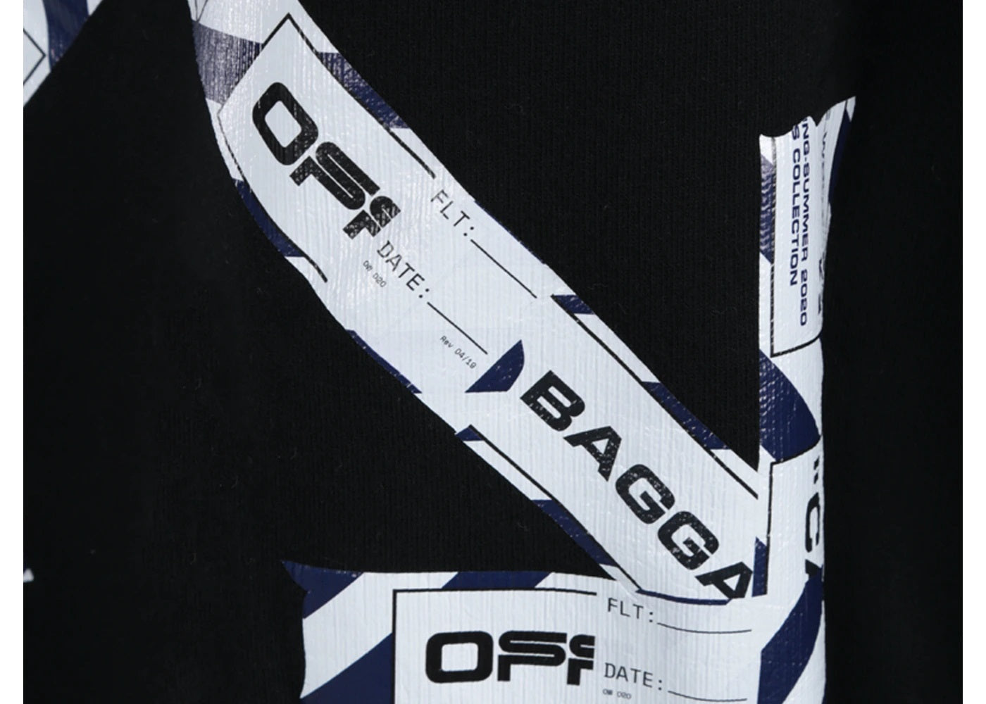 OFF WHITE AIRPORT TAPE ZIP UP HOODIE