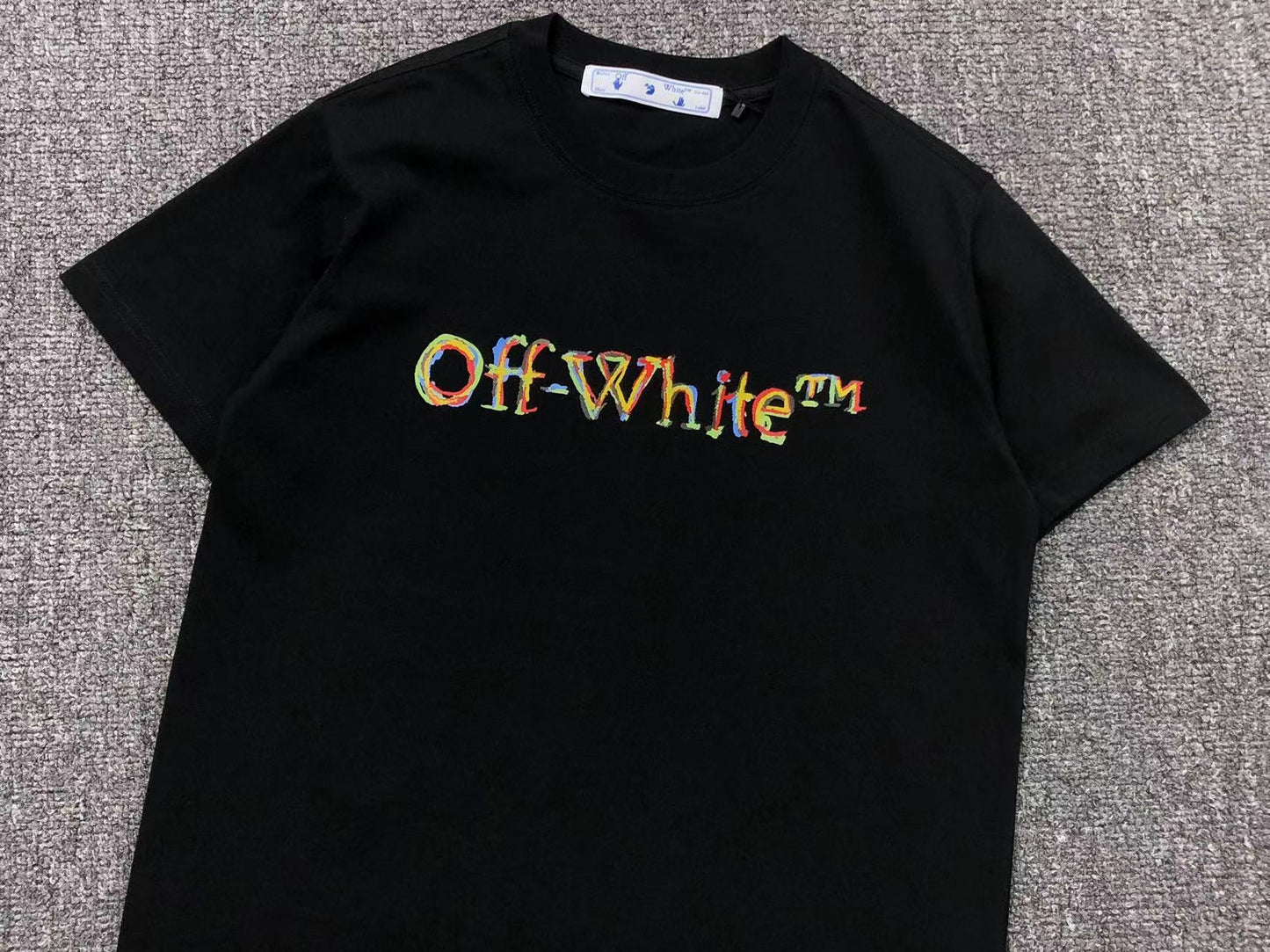 Off White Boys Sketch Logo Tee Black