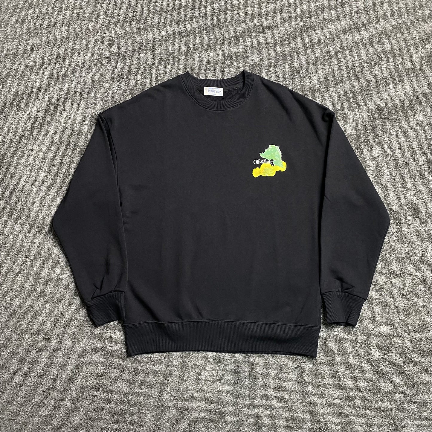 OFF WHITE BRUSHED ARROWS CREWNECK BLACK