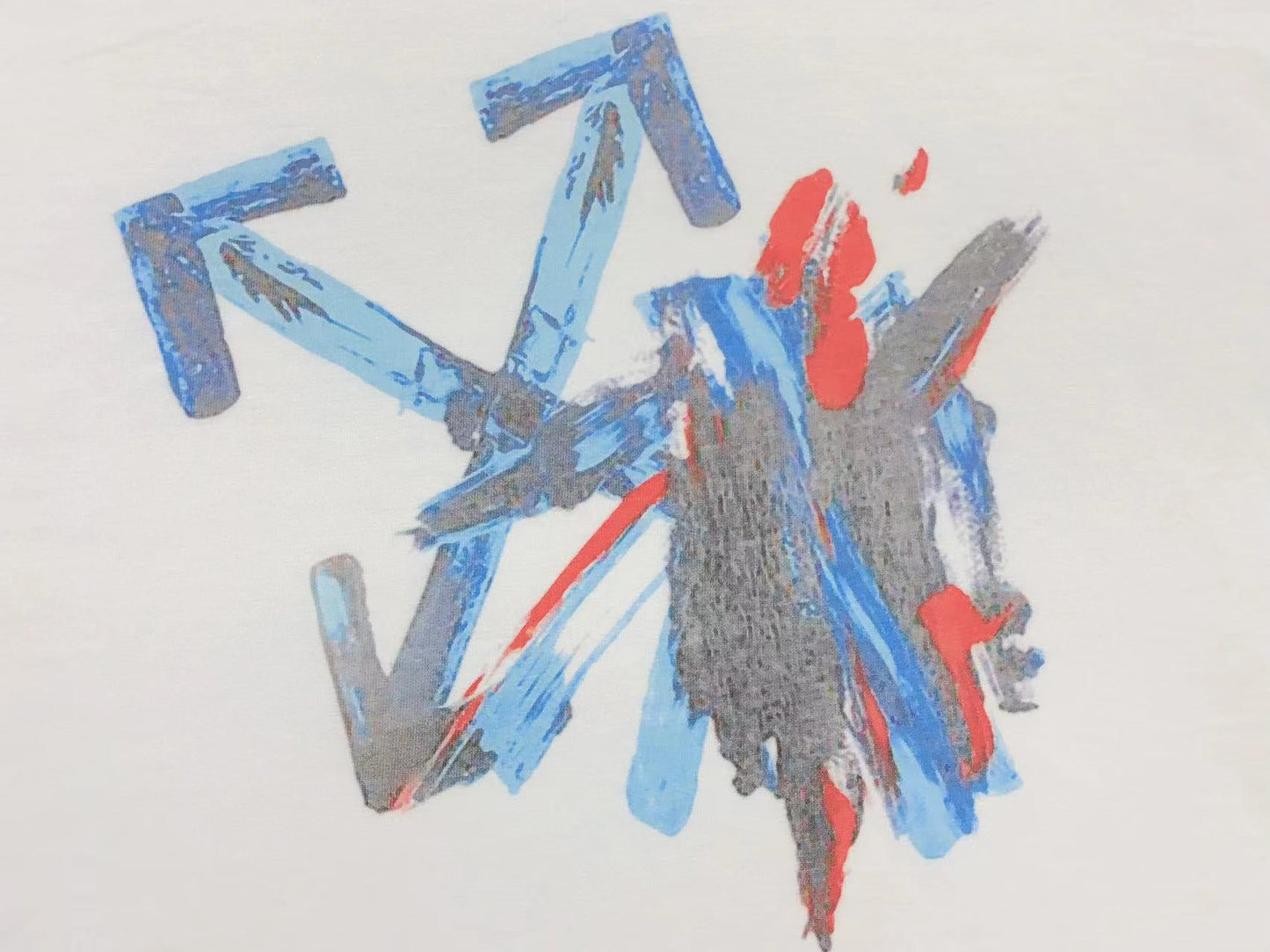 Off White Brushstroke Arrow Tee White