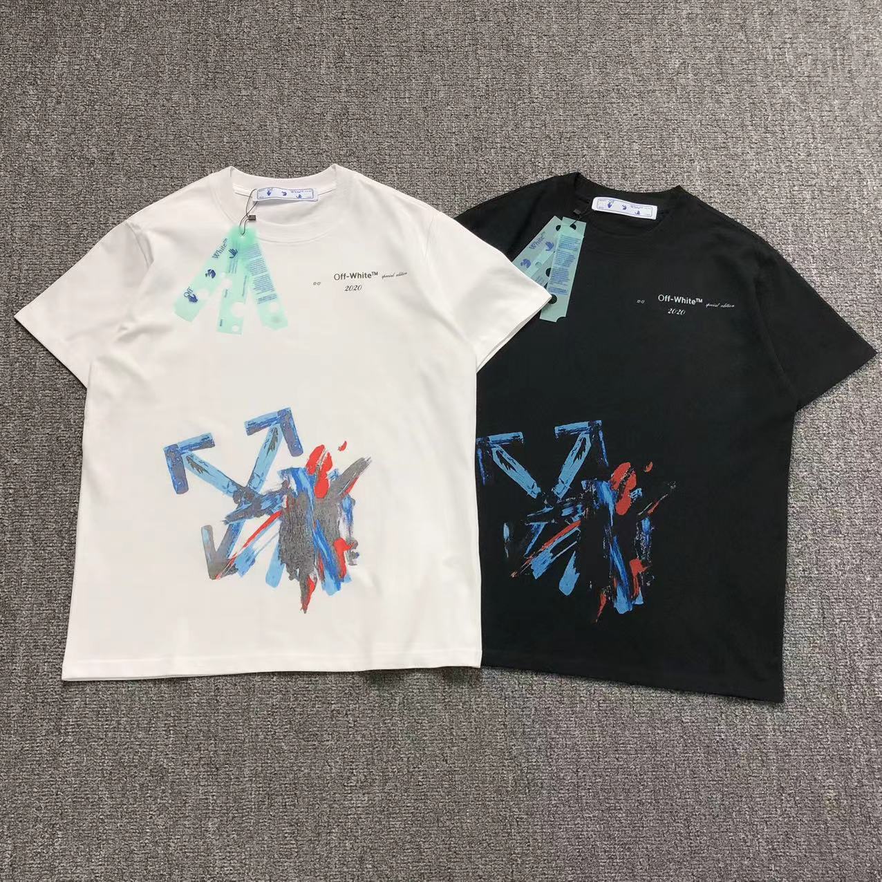 Off White Brushstroke Arrow Tee White