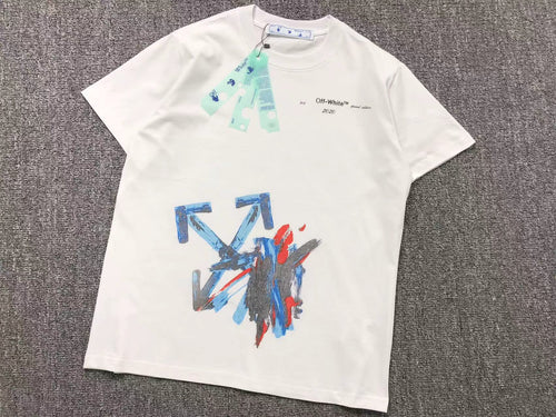 Off White Brushstroke Arrow Tee White