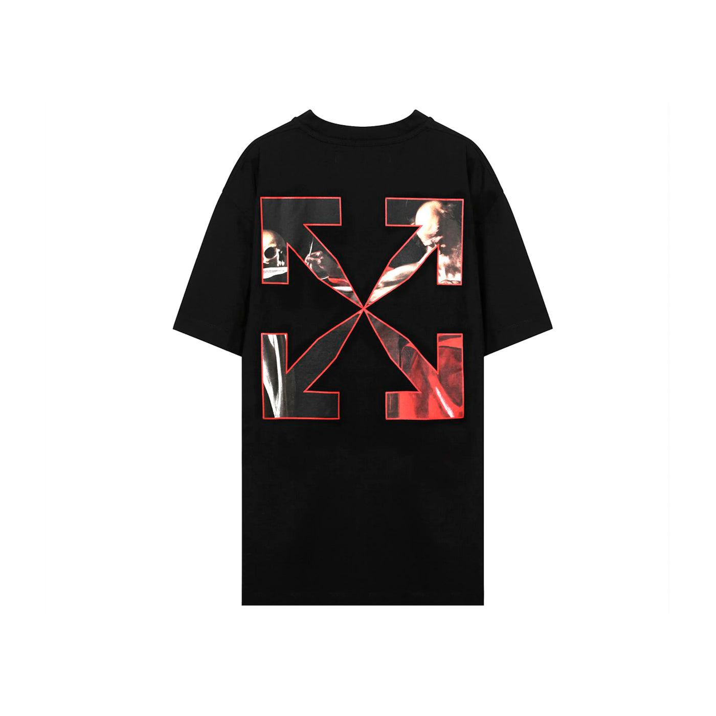 OFF-WHITE CARAVAGGIO JERSEY T-SHIRT BLACK
