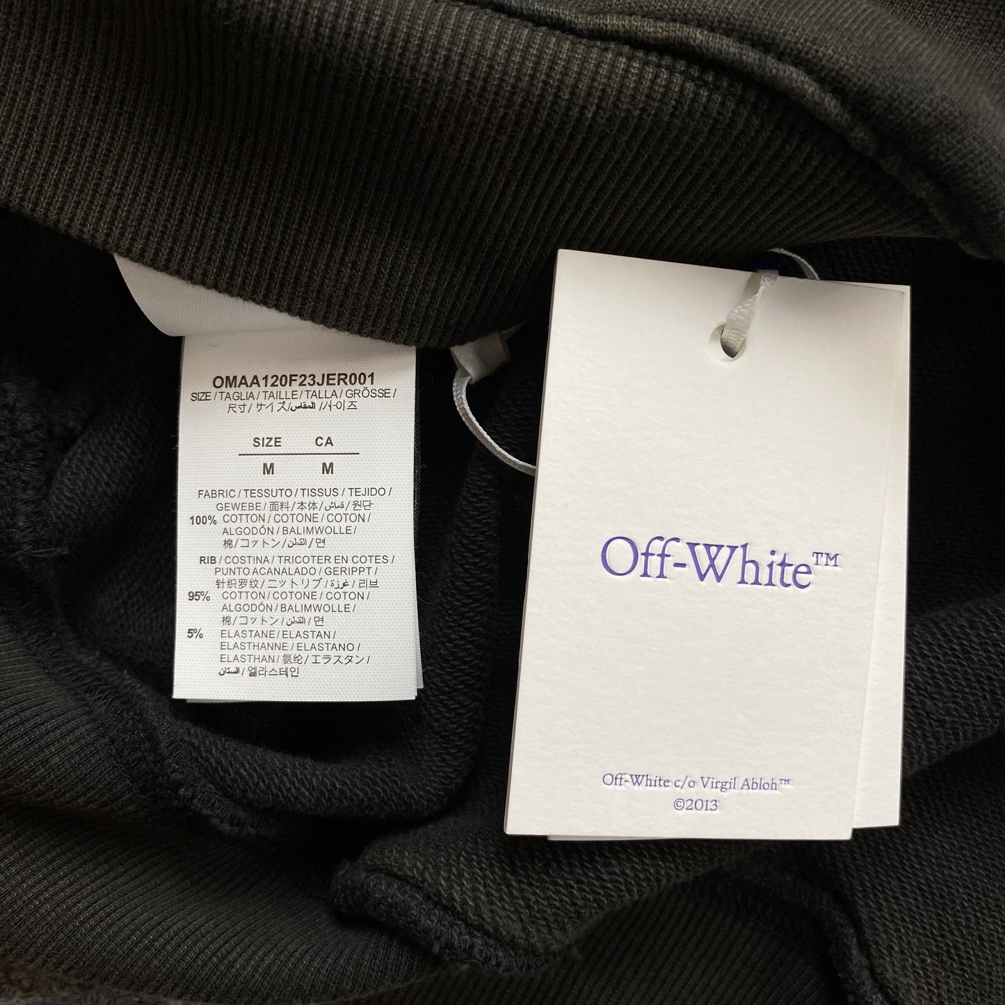 OFF WHITE CARAVAGGIO PRINT HOODIE BLACK