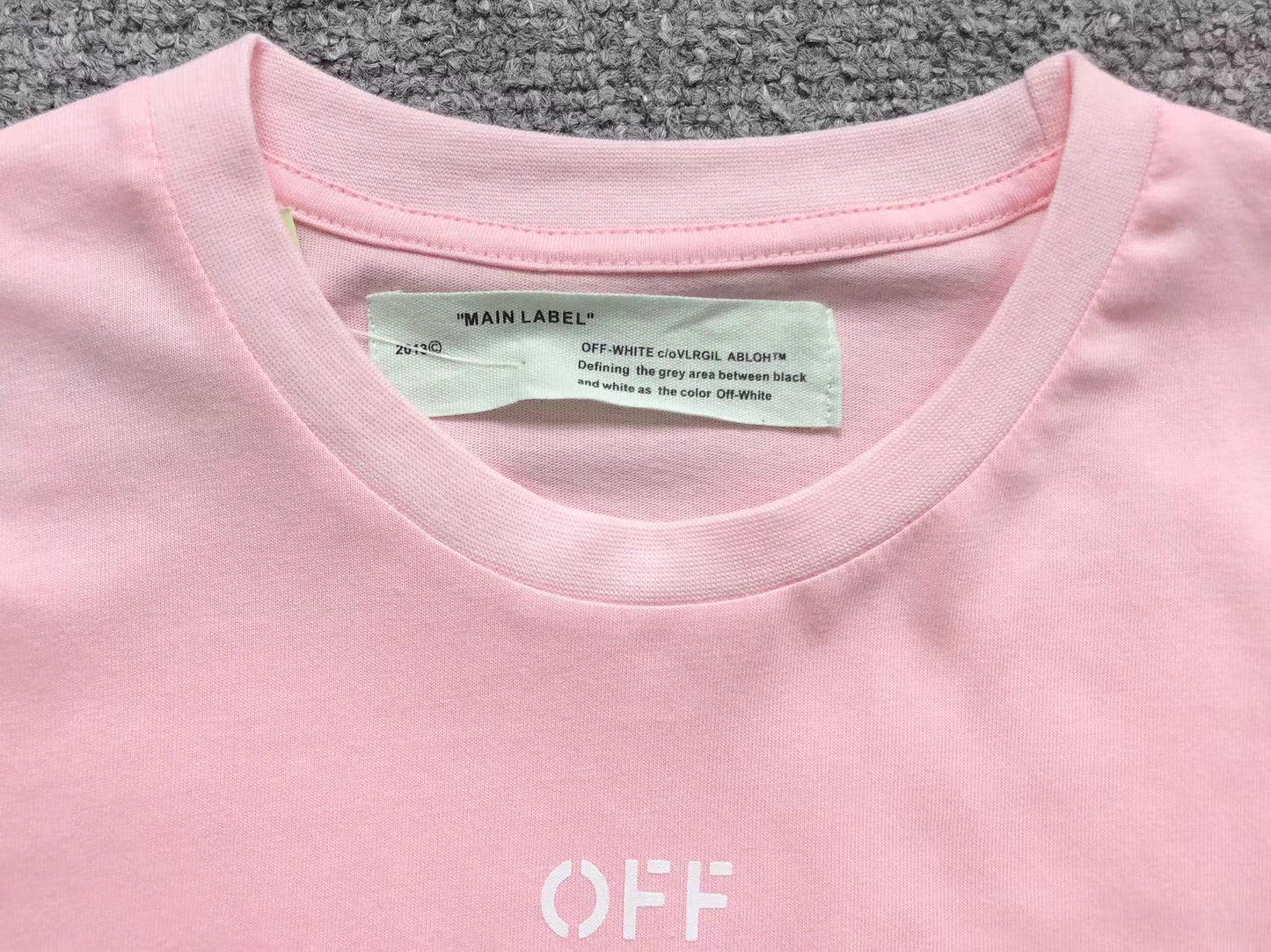 Off White Cherry Blossom Tee Pink