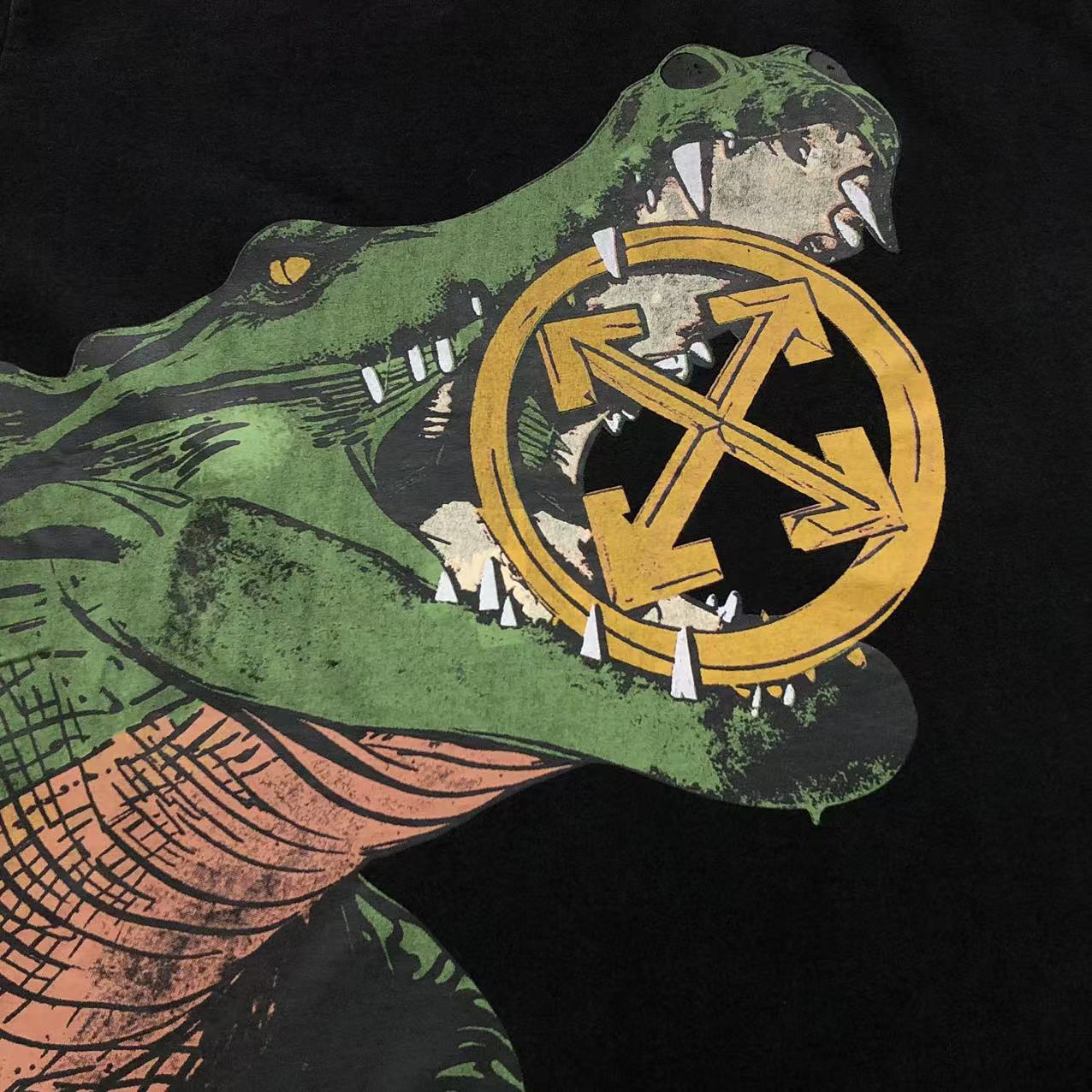 Off White Crocodile Tee Black