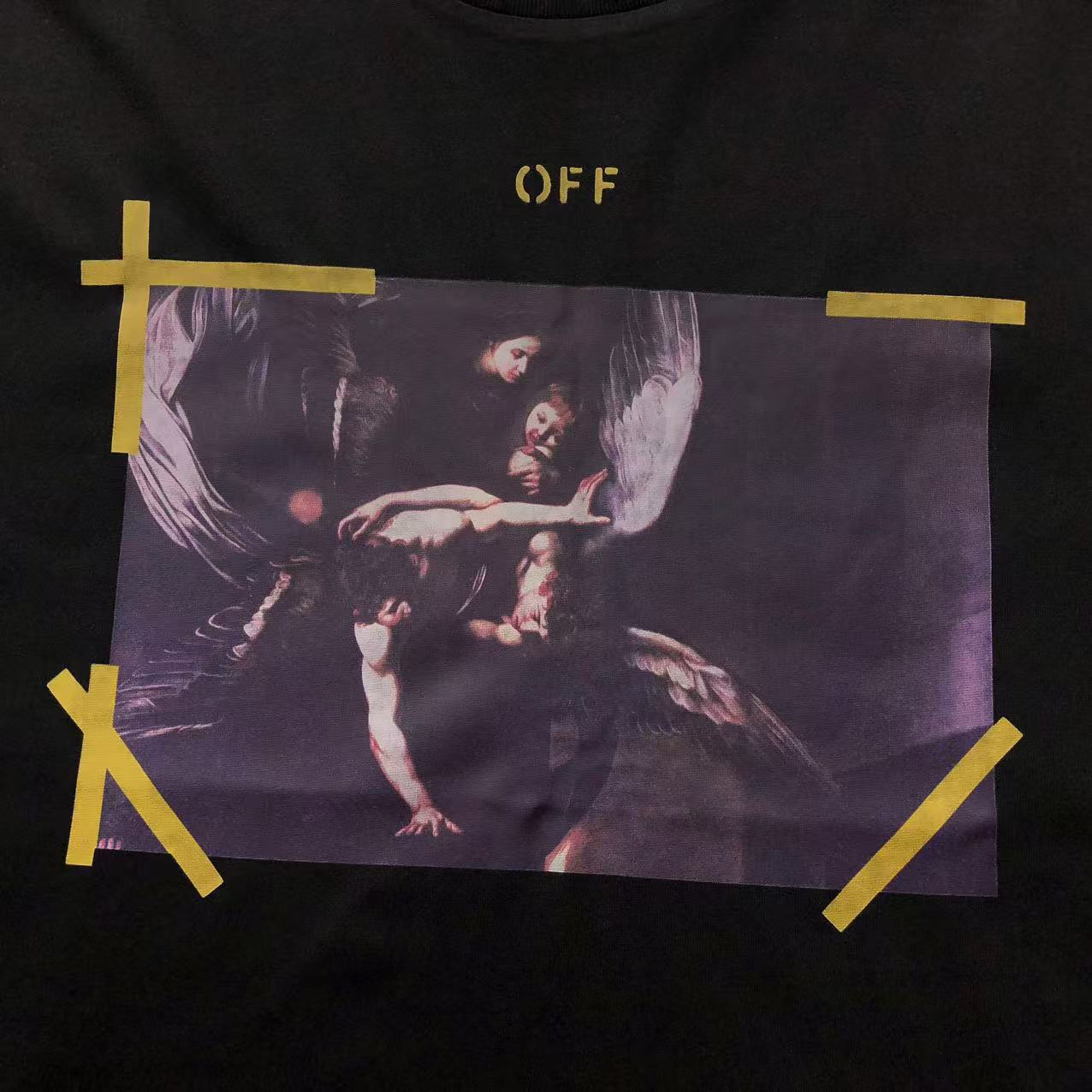 Off White Diag Arrow Caravaggio Mercy Tee Black