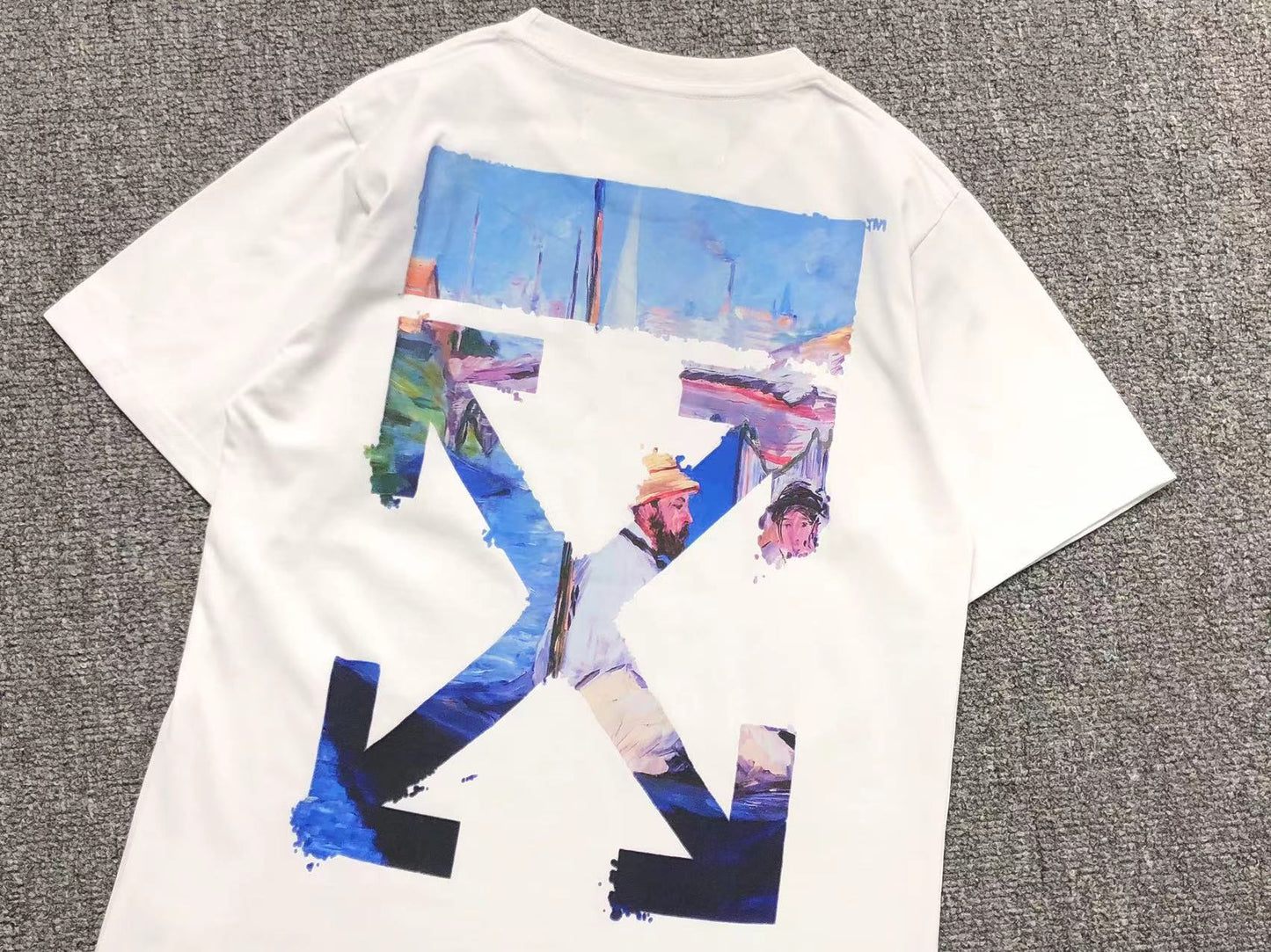 Off White Diag Arrows Monet Tee White